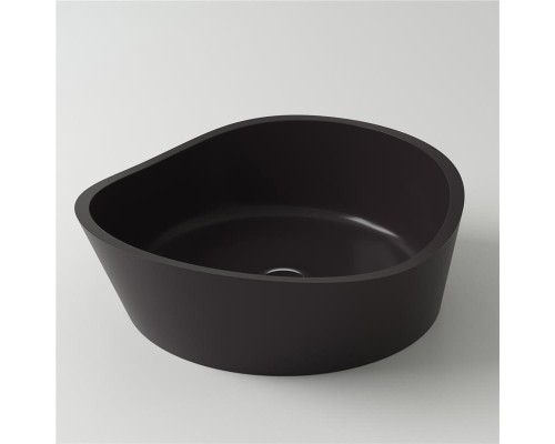 Раковина Holbi Mars 42x41, из Solid Surface, Матовая, Черный логотип, цвет Белый Раковина Holbi Mars 42x41, из Solid Surface, Матовая, Черный логотип, цвет Белый