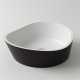 Раковина Holbi Mars 42x41, из Solid Surface, Матовая, Черный логотип, цвет Белый