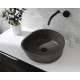 Раковина Holbi Mars 42x41, из Solid Surface, Матовая, Черный логотип, цвет Белый