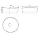 Раковина Holbi Mars 42x41, из Solid Surface, Матовая, Черный логотип, цвет Белый