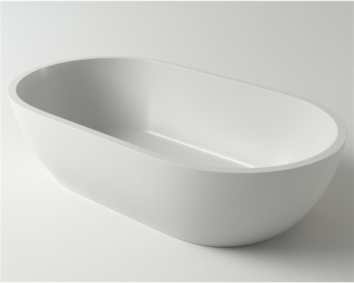 Раковина Holbi Mercury 64x35, из Solid Surface, Матовая, Черный логотип, цвет Белый Раковина Holbi Mercury 64x35, из Solid Surface, Матовая, Черный логотип, цвет Белый