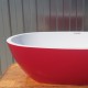 Раковина Holbi Mercury 64x35, из Solid Surface, Матовая, Черный логотип, цвет Белый
