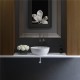 Раковина Holbi Moon 44x44, из Solid Surface, Матовая, Черный логотип, цвет Белый