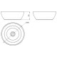 Раковина Holbi Moon 44x44, из Solid Surface, Матовая, Черный логотип, цвет Белый