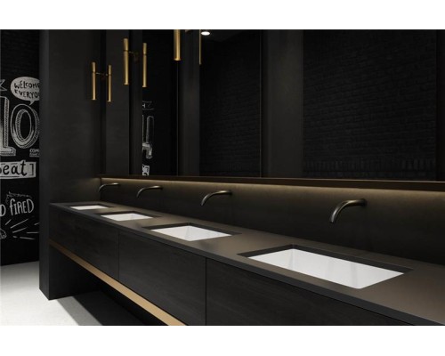 Раковина Holbi Neptune50, из Solid Surface, Матовая, Черный логотип, цвет Белый Раковина Holbi Neptune50, из Solid Surface, Матовая, Черный логотип, цвет Белый