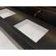 Раковина Holbi Neptune50, из Solid Surface, Матовая, Черный логотип, цвет Белый