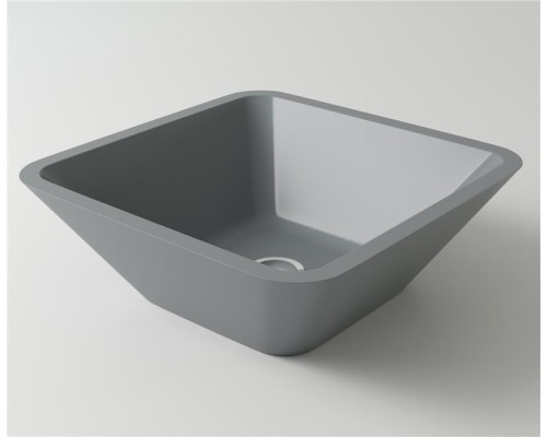 Раковина Holbi Saturn 43x43, из Solid Surface, Матовая, Черный логотип, цвет Белый Раковина Holbi Saturn 43x43, из Solid Surface, Матовая, Черный логотип, цвет Белый