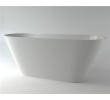 Ванна из каменной массы Solid Surface, отдельностоящая Holbi Selena 161х68 см белая полированная 