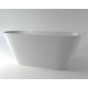 Ванна каменная Holbi Selena 161х68 см из каменной массы Solid Surface, белая матовая