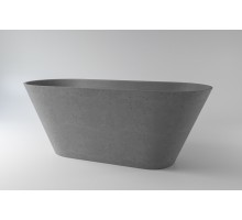 Ванна каменная из каменной массы Solid Surface Holbi Selena 161х68 см текстура бетон 
