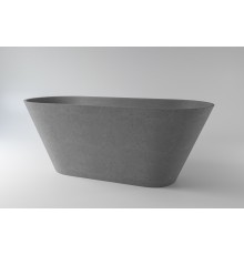 Ванна каменная из каменной массы Solid Surface Holbi Selena 161х68 см текстура бетон 