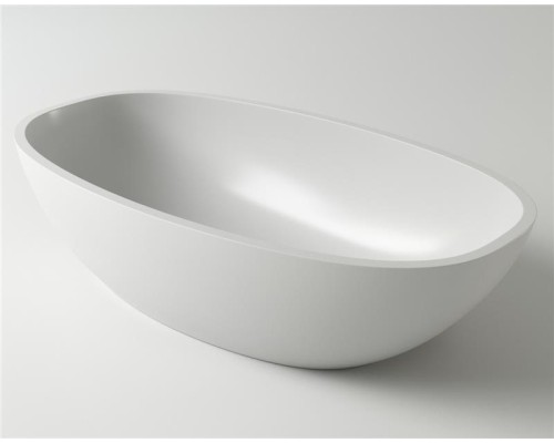 Раковина Holbi Tefia 64x35, из Solid Surface, Матовая, Черный логотип, цвет Белый Раковина Holbi Tefia 64x35, из Solid Surface, Матовая, Черный логотип, цвет Белый