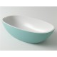 Раковина Holbi Tefia 64x35, из Solid Surface, Матовая, Черный логотип, цвет Белый