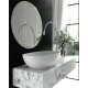 Раковина Holbi Tefia 64x35, из Solid Surface, Матовая, Черный логотип, цвет Белый