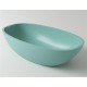 Раковина Holbi Tefia 64x35, из Solid Surface, Матовая, Черный логотип, цвет Белый