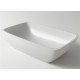 Раковина Holbi Titan 60x36, из Solid Surface, Матовая, Черный логотип, цвет Белый