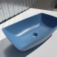 Раковина Holbi Titan 60x36, из Solid Surface, Матовая, Черный логотип, цвет Белый