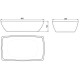 Раковина Holbi Titan 60x36, из Solid Surface, Матовая, Черный логотип, цвет Белый