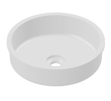 Раковина Holbi Uran 41x41, из Solid Surface, Матовая, Черный логотип, цвет Белый