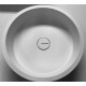 Раковина Holbi Uran 41x41, из Solid Surface, Матовая, Черный логотип, цвет Белый