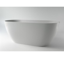 Ванна отдельностоящая из каменной массы Solid Surface Holbi Venus 170х80 см белая матовая 