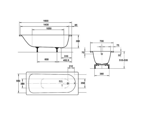 Kaldewei стальные ванны Saniform Plus 160*70 362-1 с самоочищением Kaldewei стальные ванны Saniform Plus 160*70 362-1 с самоочищением