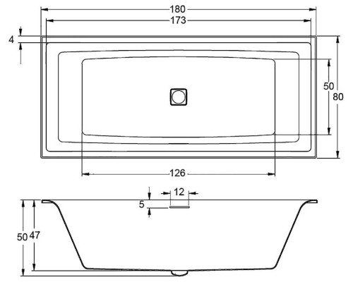 Riho ванна прямоугольная Still Square 180x80 белая B099001005