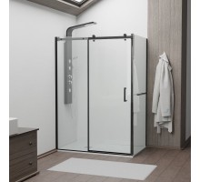 Душевой уголок RGW 020744148-14 140x80 см, стекло прозрачное 8 мм, профиль черный, коллекция Tornado