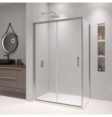 Душевой уголок RGW 020814584-11 80x140 см, стекло прозрачное 6 мм, профиль хром, коллекция Passage