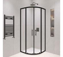 Душевой уголок RGW 02085100-14 100x100 см, стекло прозрачное 6 мм, профиль черный, коллекция Passage