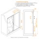 Душевые двери Раздвижные Passage (Пассаж) 170*195 стекло Прозрачное цвет профиля Золото Браш 030811417-16