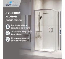 Душевой уголок RGW 03083900-11 100x100 см, стекло прозрачное 6 мм, профиль хром, коллекция Passage