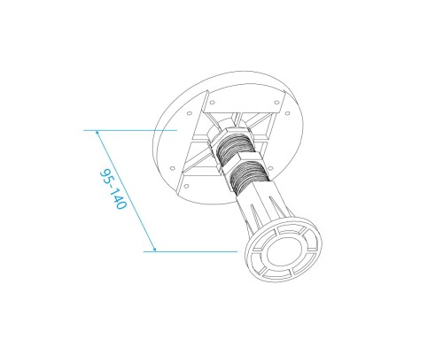 Ножки для поддона RGW N-08 Черные 03230108-31