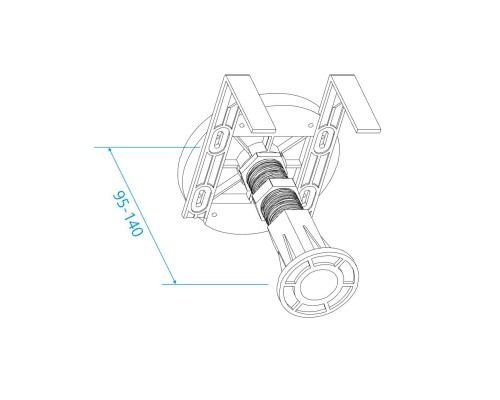 Ножки для поддона RGW N-08 Черные 03230108-31