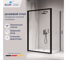 Душевой уголок RGW 060814202-14 100x120 см, стекло прозрачное 5 мм, профиль хром, коллекция Passage