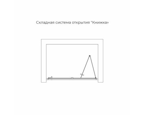 Душевые двери Складные Passage (Пассаж) 90*190 стекло  цвет профиля Черный 06082109-14