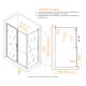 Душевой уголок RGW 060913348-44 140x80 см, стекло cora 6 мм, профиль черный, коллекция Classic