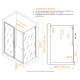 Душевой уголок RGW 060913349-41 140x90 см, стекло cora 6 мм, профиль хром, коллекция Classic