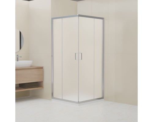 Душевой уголок RGW Classic CL-36 800x800  стекло рифленое, профиль хром 