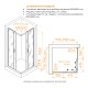 Душевой уголок RGW Classic CL-36 800x800  стекло рифленое, профиль хром 