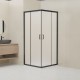 Душевой уголок RGW Classic CL-36B 900x900  стекло рифленое, профиль черный 