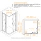 Душевой уголок RGW Classic CL-36B 900x900  стекло рифленое, профиль черный 