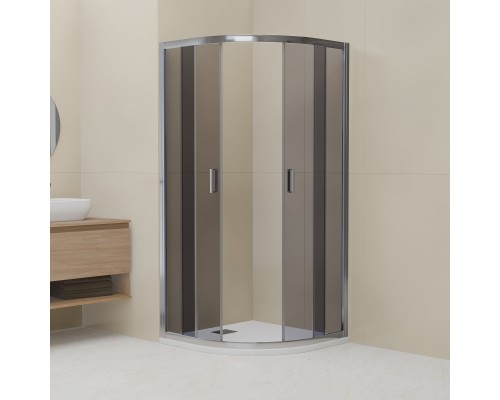 Душевой уголок RGW Classic CL-56 900x900  стекло тонированное, профиль хром 
