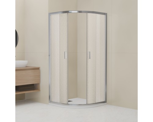 Душевой уголок RGW Classic CL-56 900x900  стекло рифленое, профиль хром 