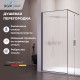 Душевая перегородка RGW WA-08B неподвижное Walk In cтекло Ribbed, 8 мм 110*195 чёрный 06100811-154