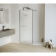 Душевая перегородка RGW WA-08B неподвижное Walk In cтекло Ribbed, 8 мм 110*195 чёрный 06100811-154