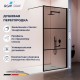 Душевая перегородка RGW 90x200 WA-09B стекло тонированное 8 мм, профиль матовый черный