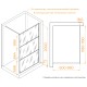 Душевая перегородка RGW 120x200 WA-09B стекло тонированное 8мм, профиль матовый черный