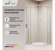 Душевой уголок RGW 06323388-11 80x80 см, стекло прозрачное 6 мм, профиль хром, коллекция Stilvoll