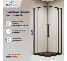 Душевой уголок RGW 06323399-14 90x90 см, стекло прозрачное 6 мм, профиль черный, коллекция Stilvoll